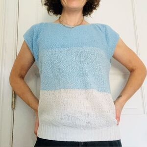 Vintage Blue Ombre Sweater Medium